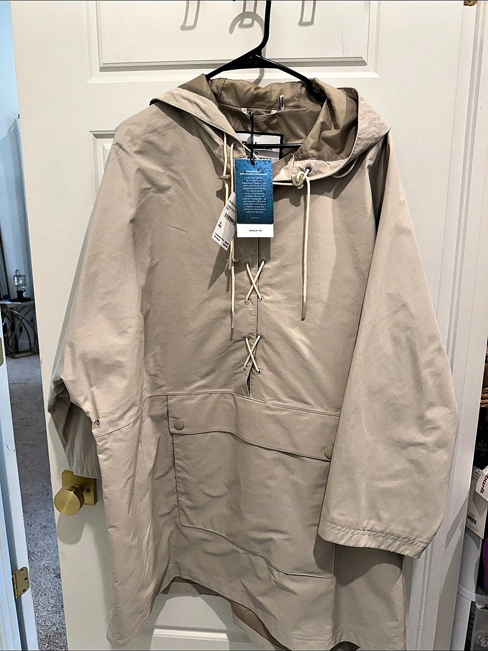 Barbour Alexa Chung Beacon Brand Anorak Jacket in Beige Size large 12 NWT